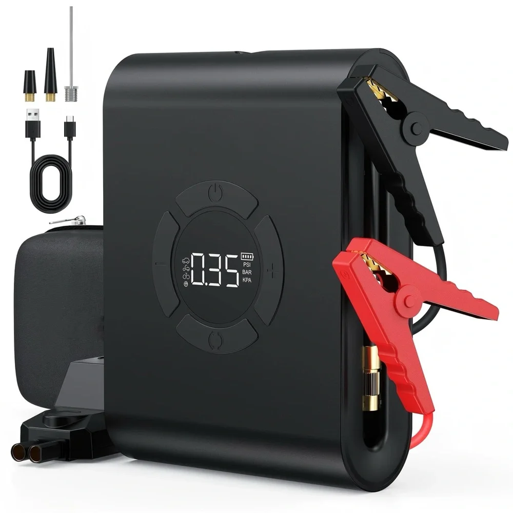 Sleek Black Portable Power Bank with Quick Charge